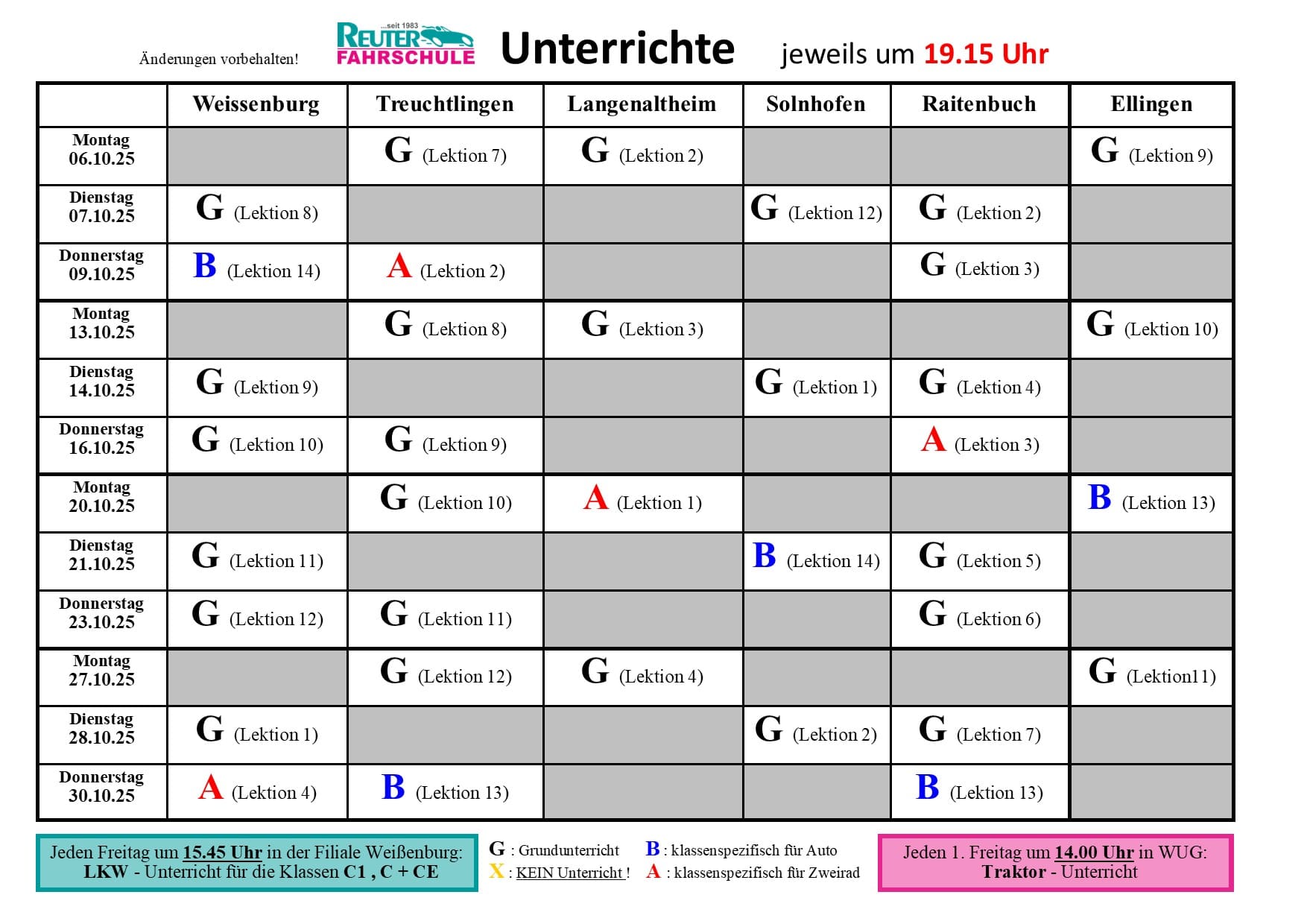 001 Unterricht Okt 25